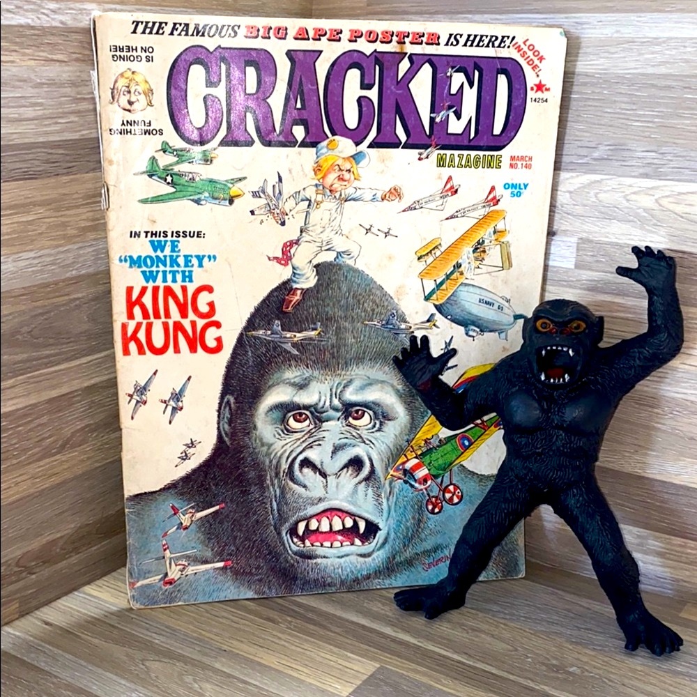 Cracked Magazine with vintage King Kong Figure